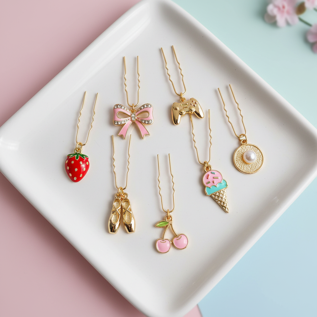 Charm Hair Pins - Ceramic Tray