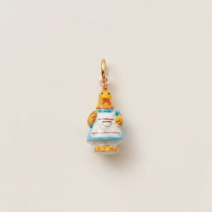 Chicken Charm 1 - Beige Background