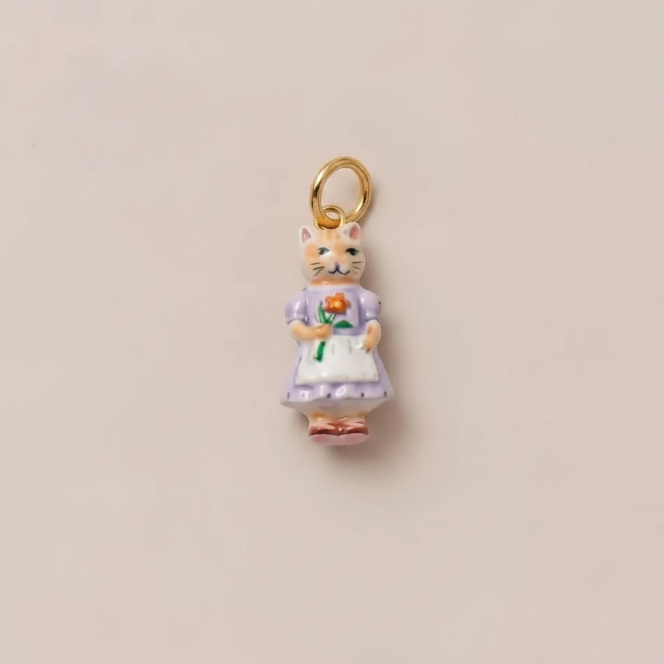 Clean Cat Charm Pendant