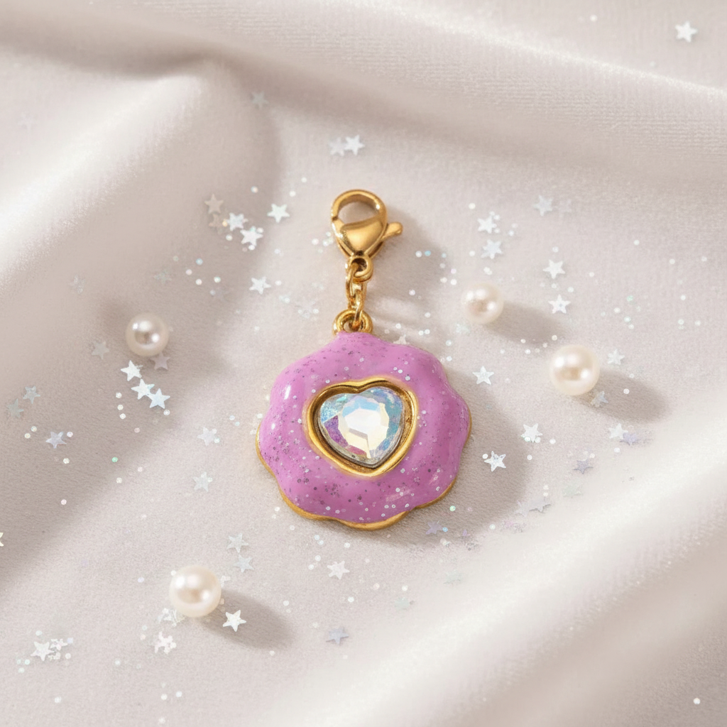 Cookie Heart Charm - Angle