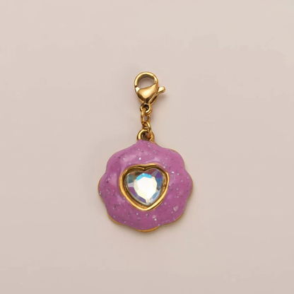 Cookie Heart Charm - Close Up
