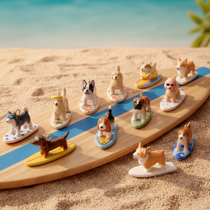 Corgi Charm - Wooden Board Display