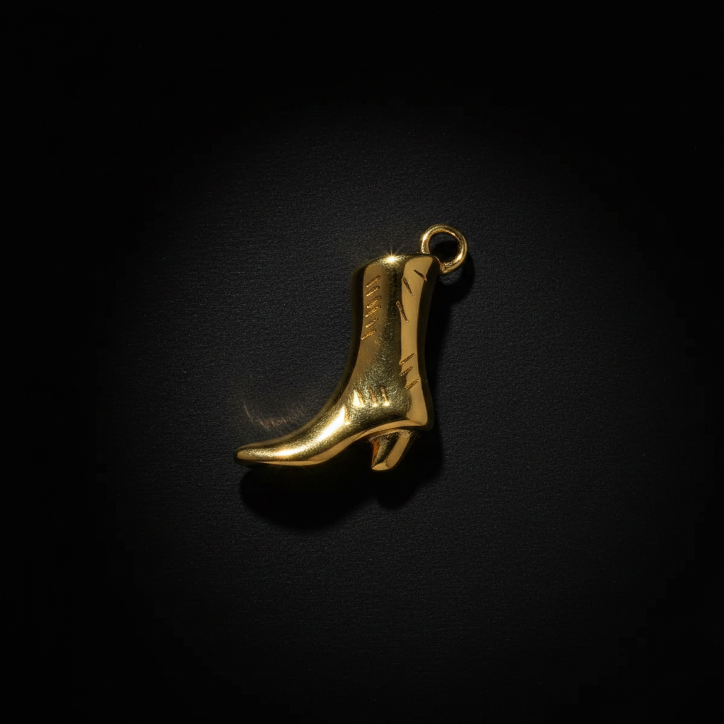 Cowboy Boot Charm - Dark Editorial