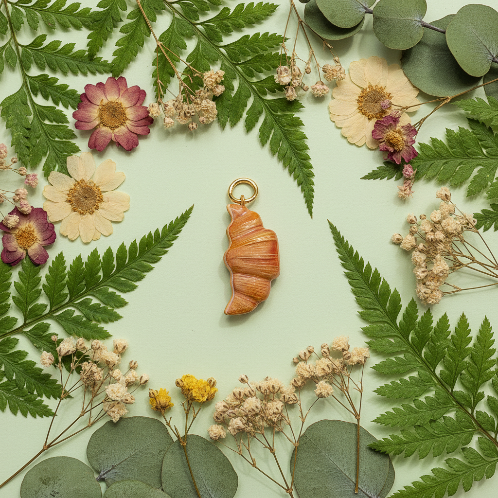 Croissant Charm - Botanical
