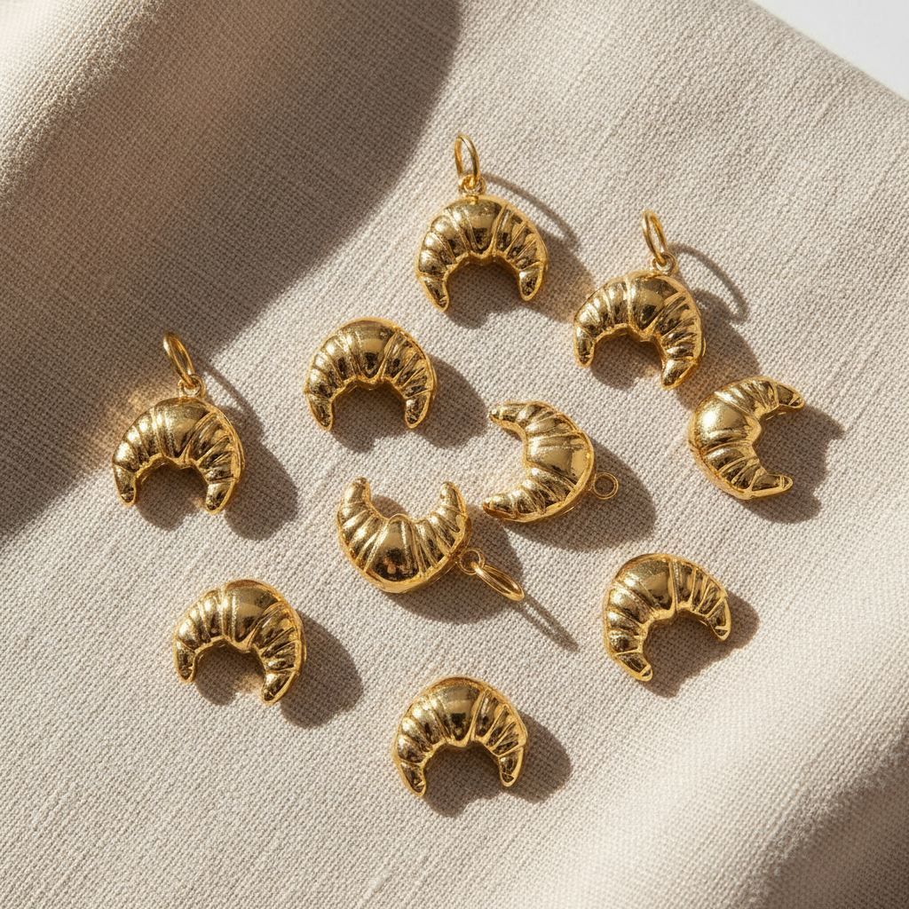 Croissant Charm - Multiple Beige Linen