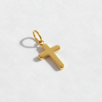 Cross Charm - Linen Flat Lay