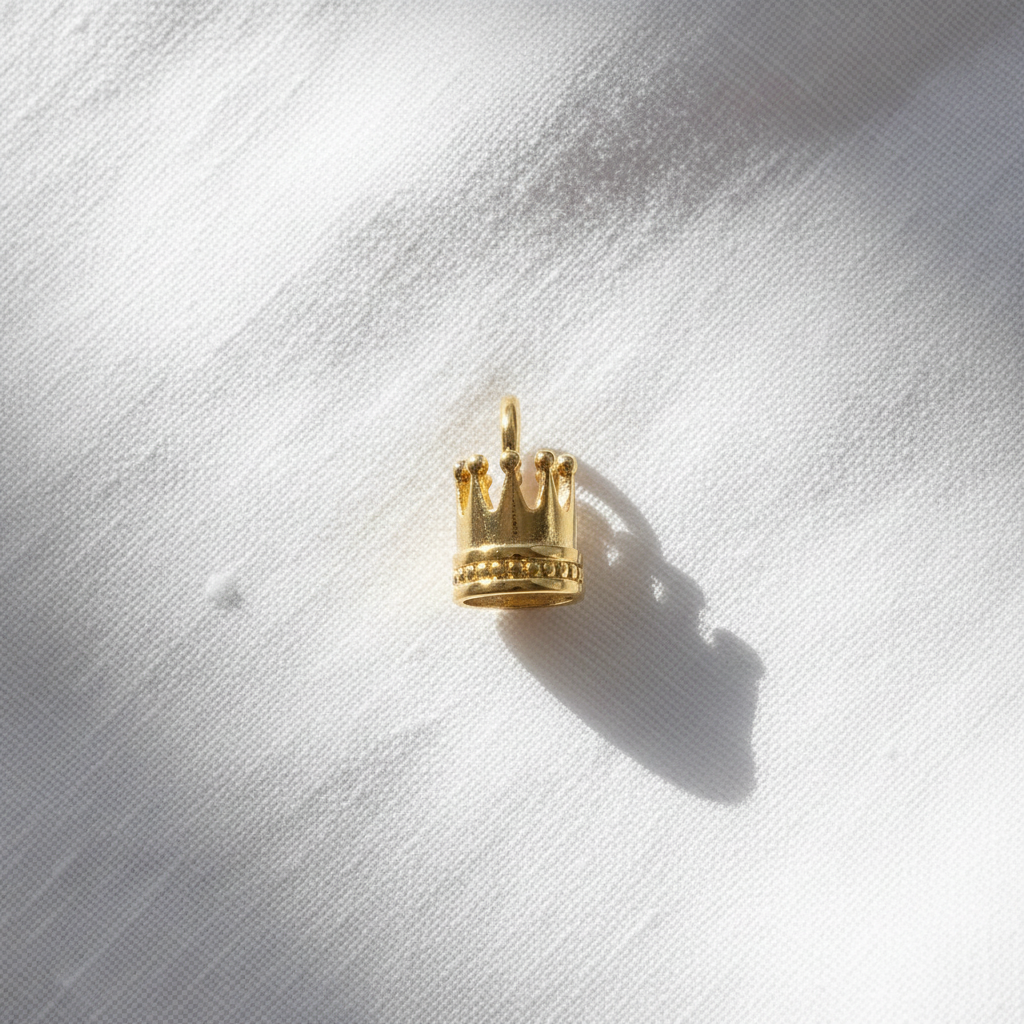 Crown Charm - Linen Flat Lay