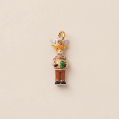 Deer Charm 1 - Beige Background