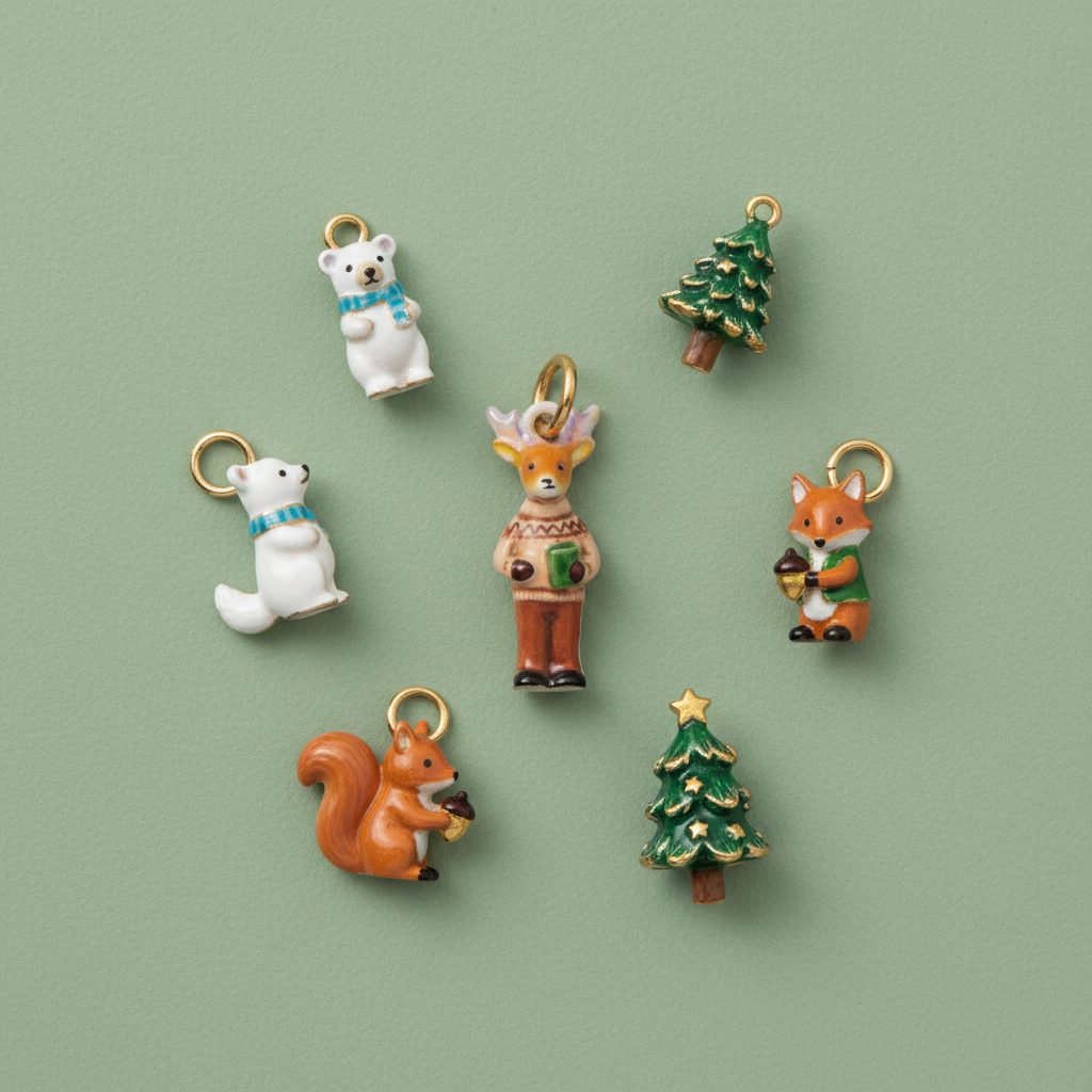 Deer Charm 7 - Green Group