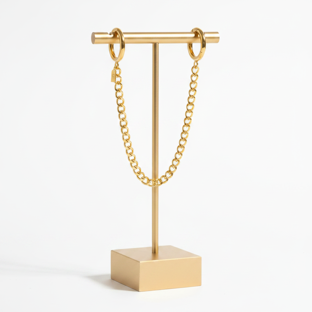 Earring on jewelry stand