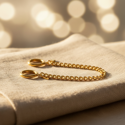 Earring on linen