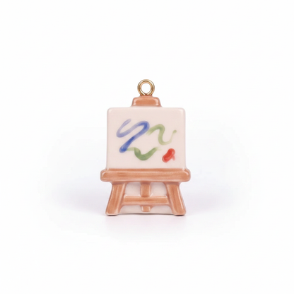 Easel Charm - Front White BG
