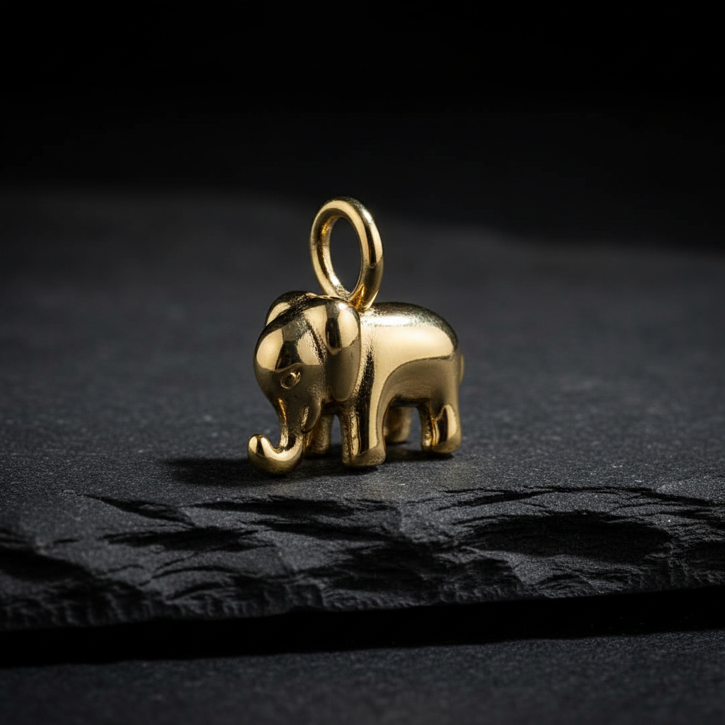 Elephant Charm - Dark Slate