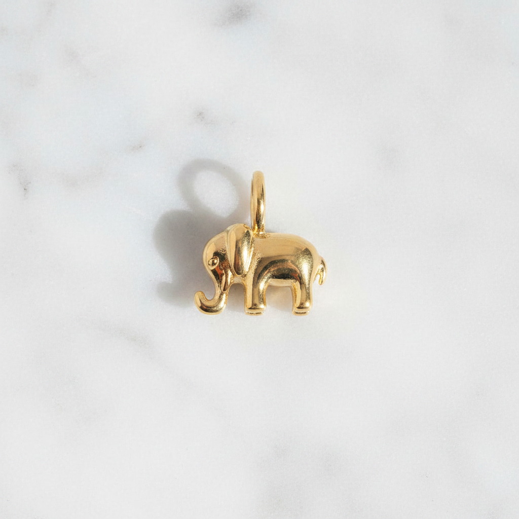Elephant Charm - Marble Flat Lay