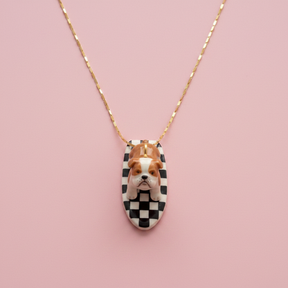 English Bulldog Charm - Necklace Styling