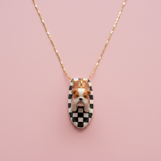 English Bulldog Charm - Necklace Styling