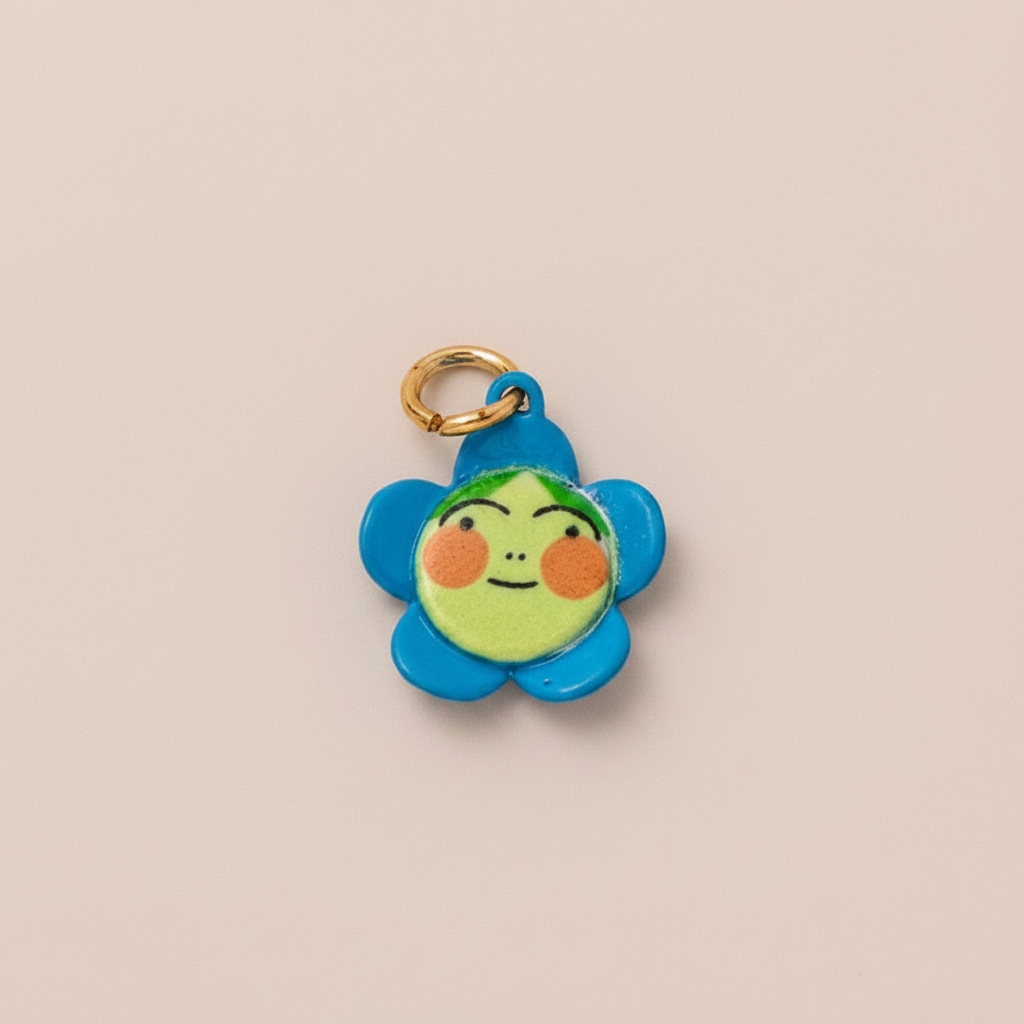 Flower Charm 1 - Beige Background
