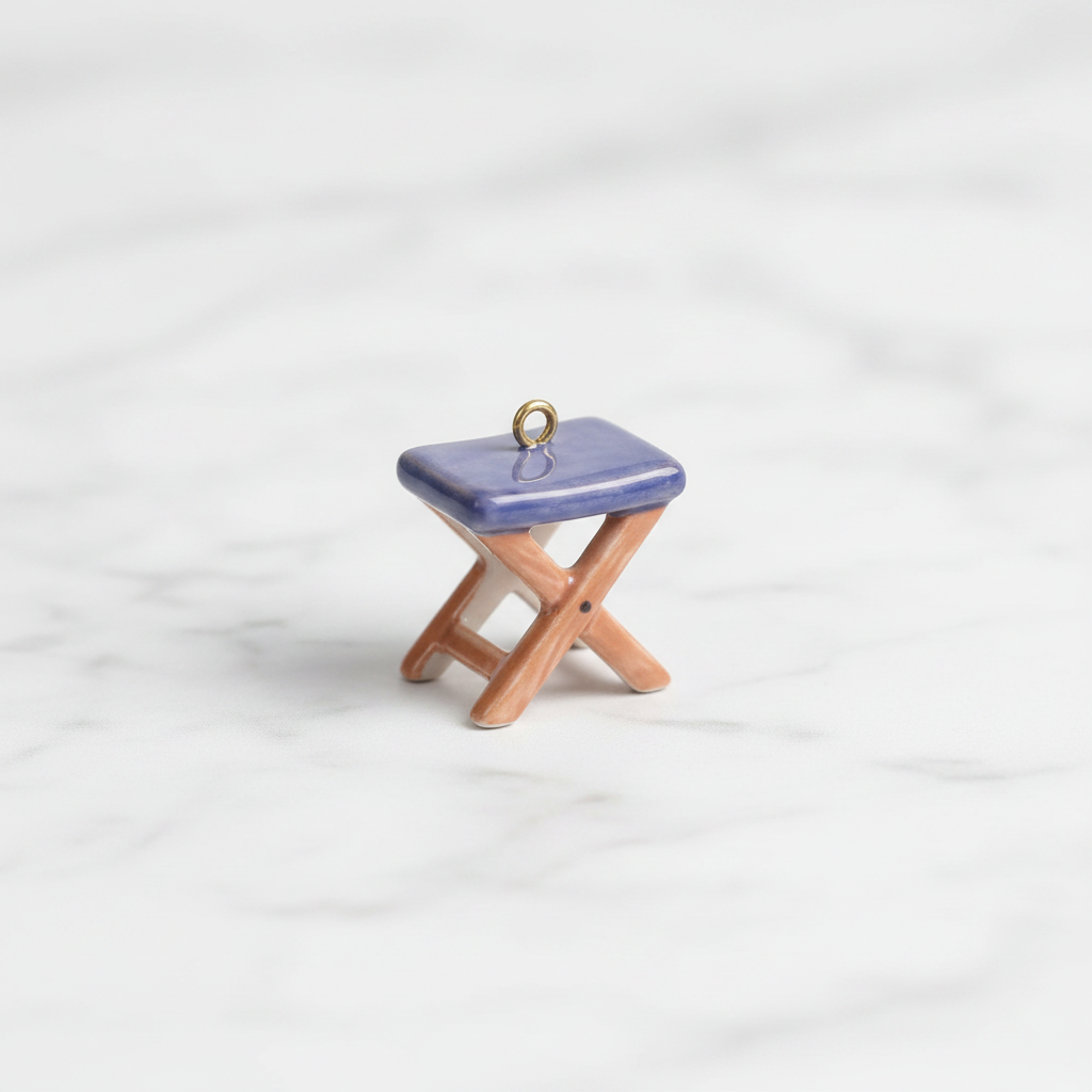 Folding Stool - Marble
