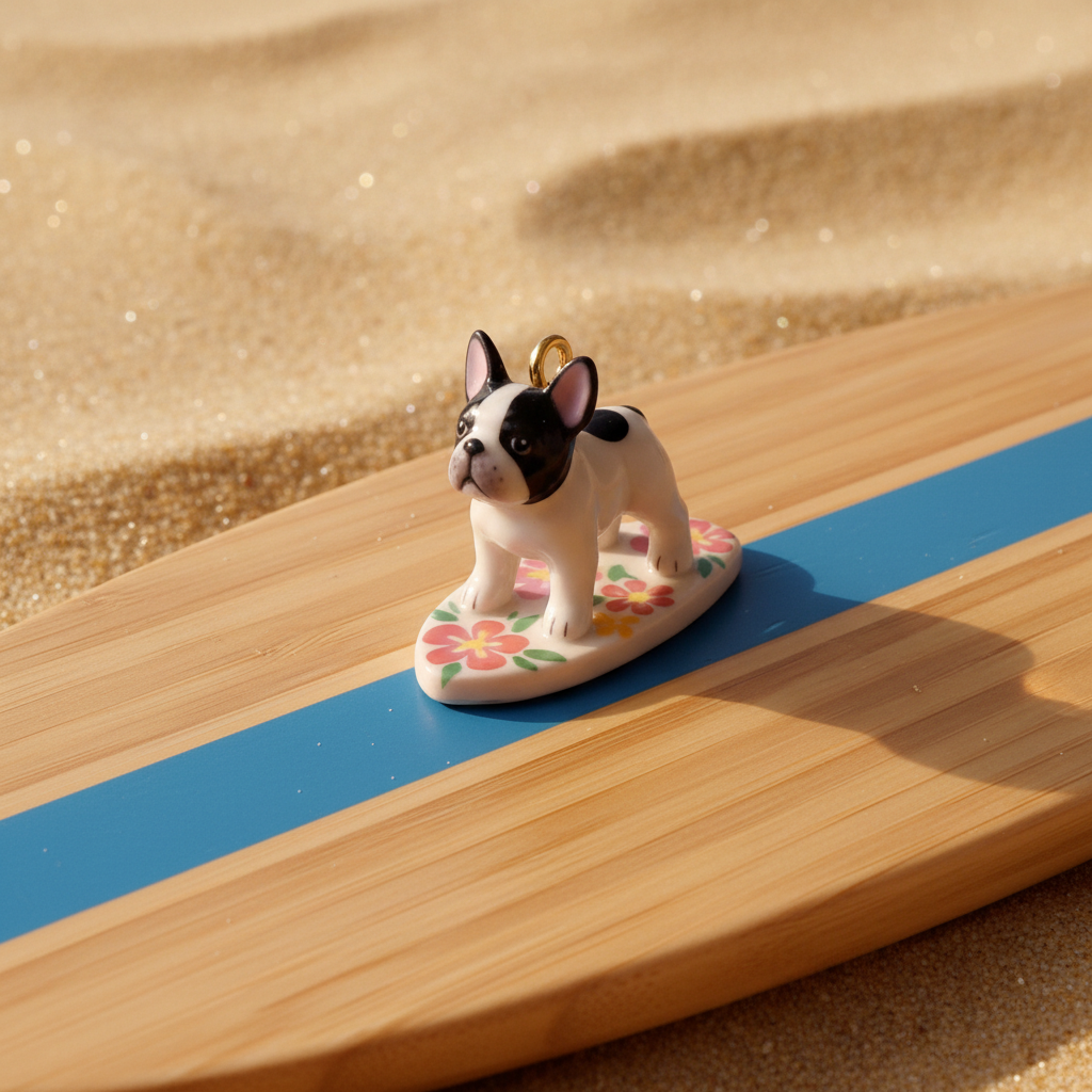 French Bulldog Charm - Wooden Board Display