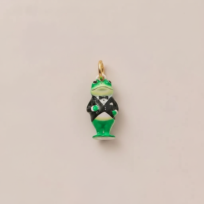 Frog Charm 1 - Beige Background