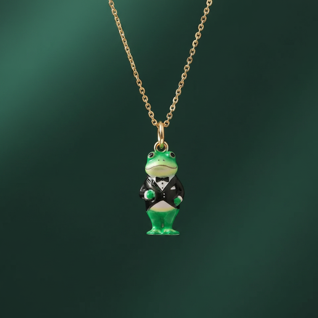 Frog Charm 3 - Gold Chain