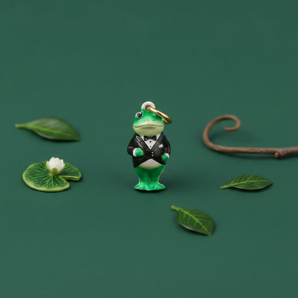 Frog Charm 4 - Forest Scene