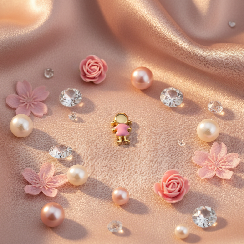 Girl Charm Pink Flatlay