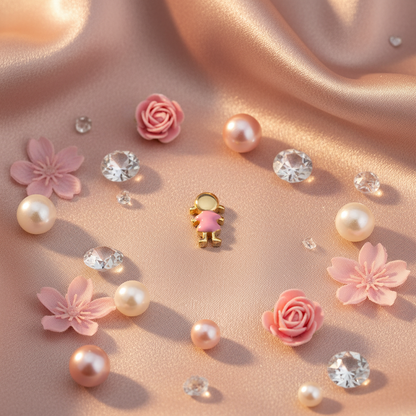 Girl Charm Pink Flatlay