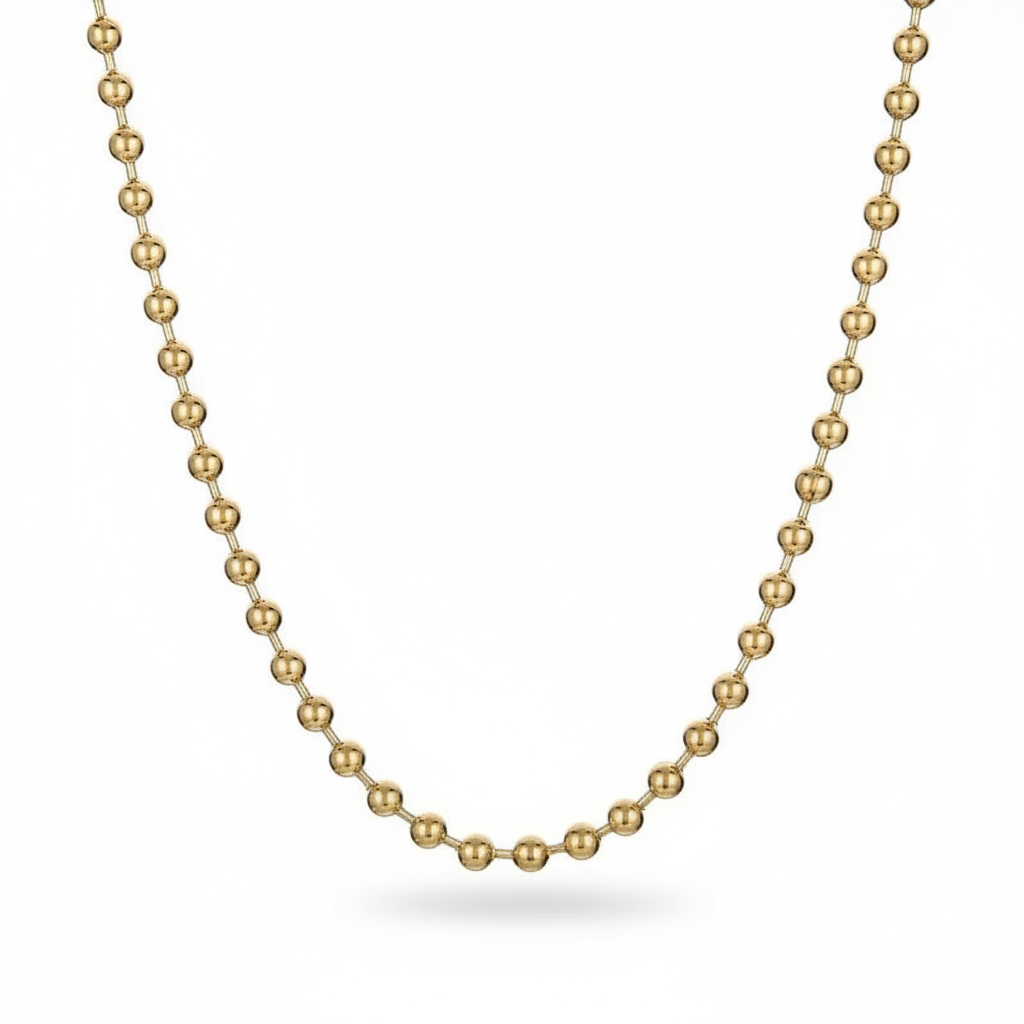 Gold Ball Chain Necklace - Standard
