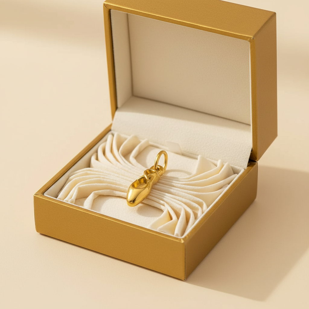 Gold Ballet Shoe Gift Box