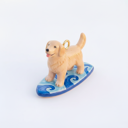 Golden Retriever Charm - Clean White Background