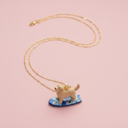 Golden Retriever Charm - Necklace No Hands