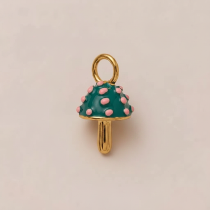 Green Mushroom Charm - Macro Detail