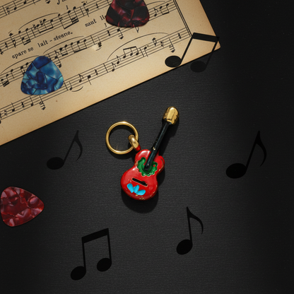 Guitar Charm - Music Flatlay