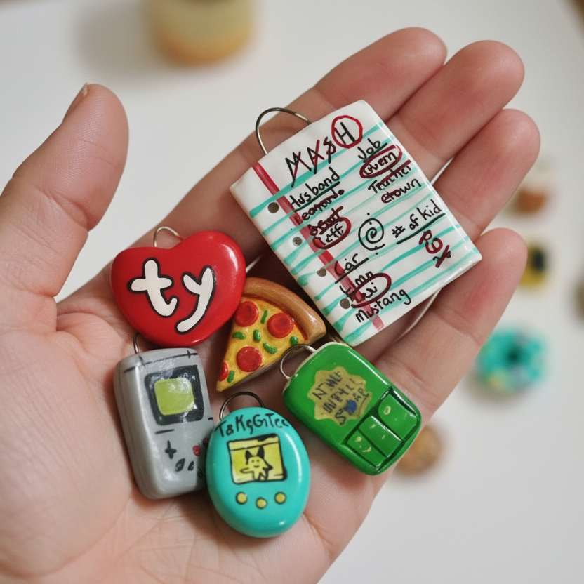 Hand holding charms