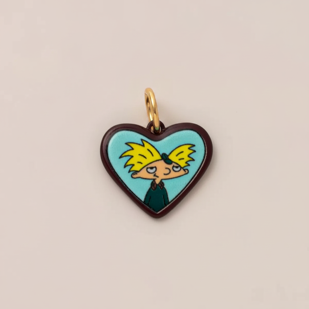 Heart Charm 1 - Beige Background