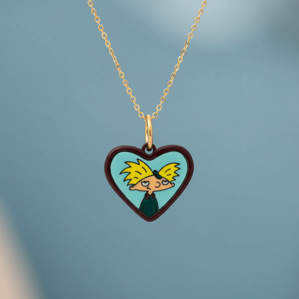 Heart Charm 3 - Gold Chain