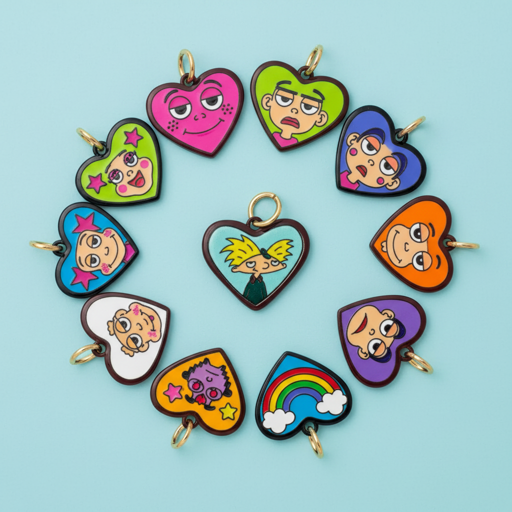 Heart Charm 8 - Blue Group