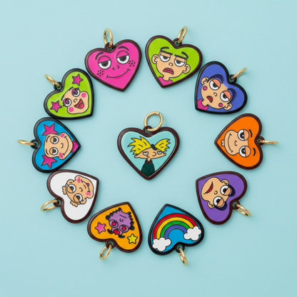 Heart Charm 8 - Blue Group