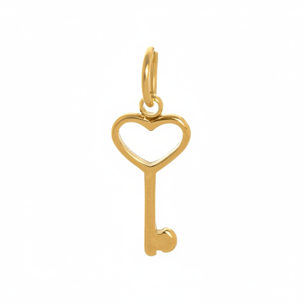 Heart Key Charm - Macro