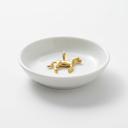 Horse Charm - White Ceramic