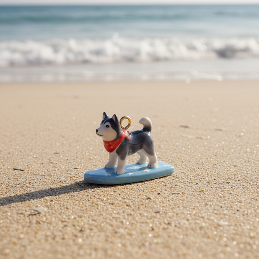 Husky Charm - Beach Scene