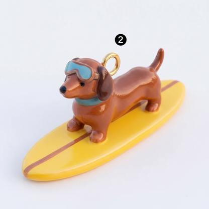 Dachshund charm close-up detail shot