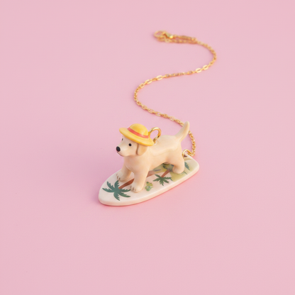 Lab Straw Hat Charm - Necklace Styling