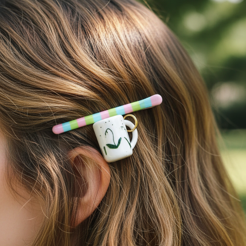 Lily Mug - Bobby Pin Hair