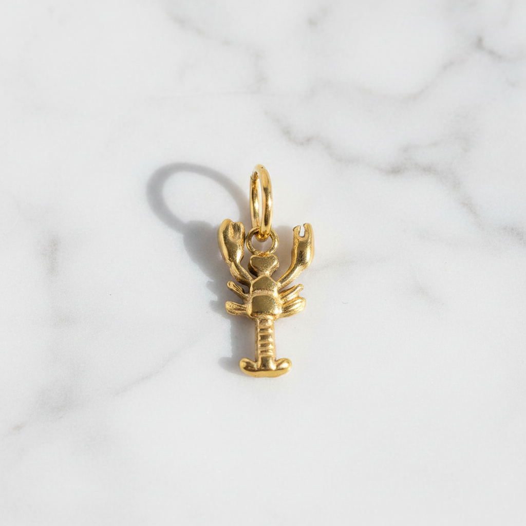 Lobster Charm - Marble Flat Lay