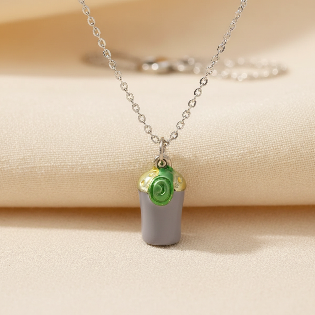 Matcha Cup Charm on Chain
