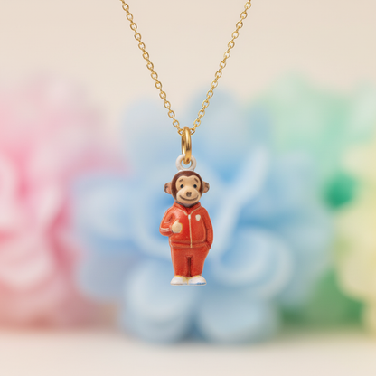 Monkey Charm 3 - Gold Chain