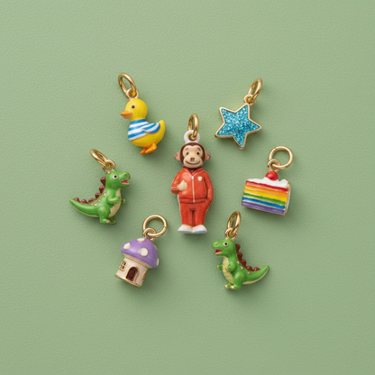 Monkey Charm 7 - Green Group