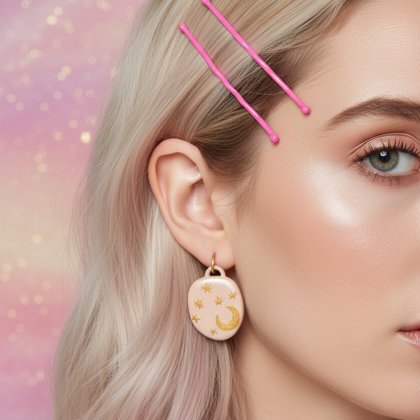 Moon Charm - Hair Pin